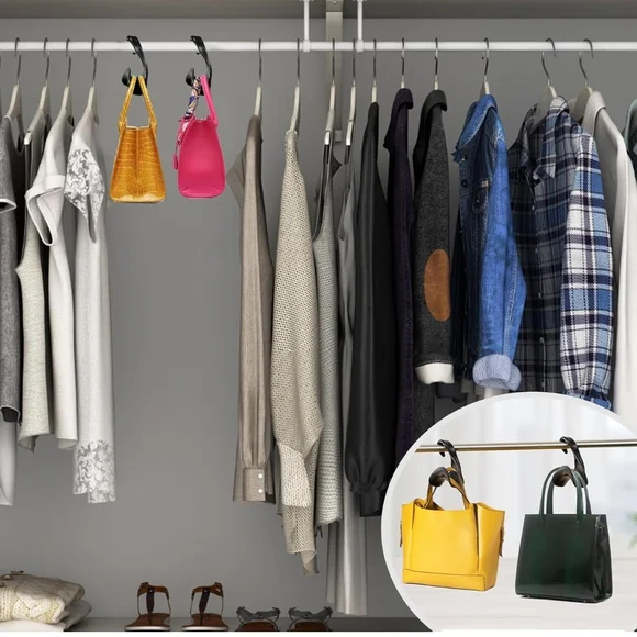 4 Pack Elegant Acrylic Black Handbag/ Accessories Holder - Picture 7 of 7